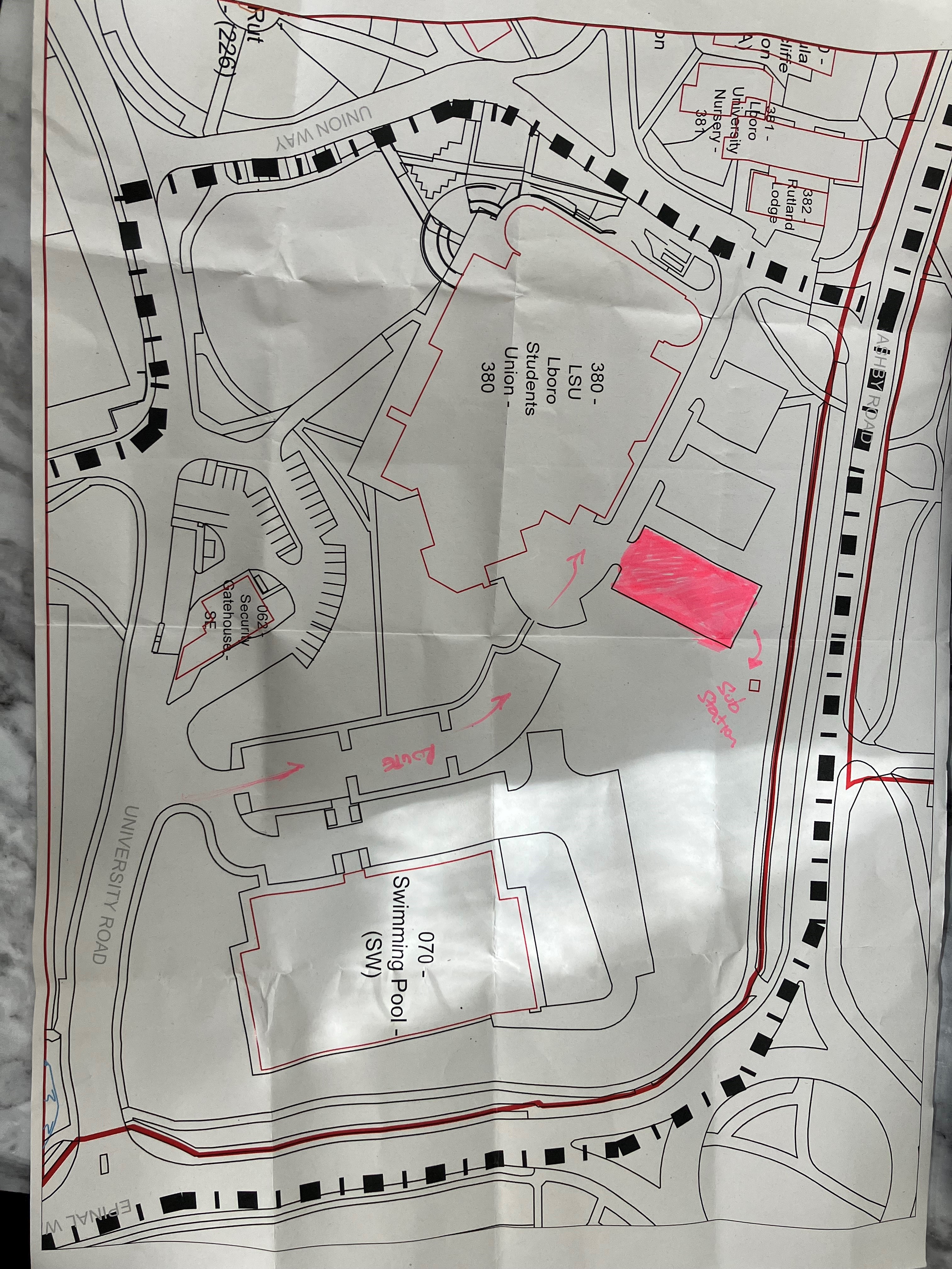 Aerial view of Sub Station near LSU (380)